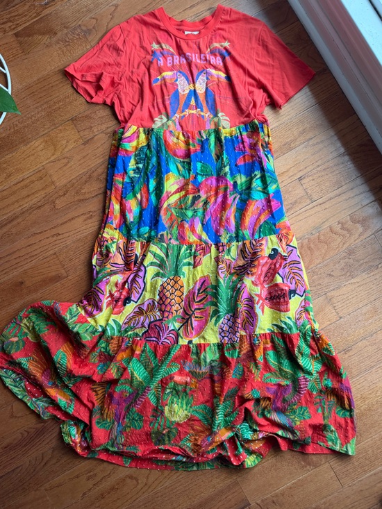 FARM Rio Dresses & Skirts - FARM Rio Multicolor Tropical Maxi Dress - Red Bodice